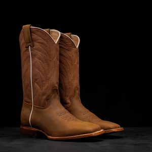 Natural Brown Cowhide – Square Toe