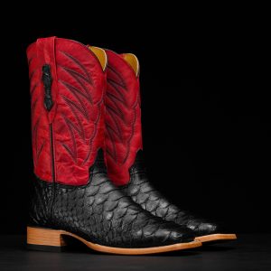 Black Giant Python – Square Toe