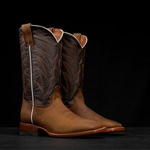 Natural Brown Cowhide – Square Toe