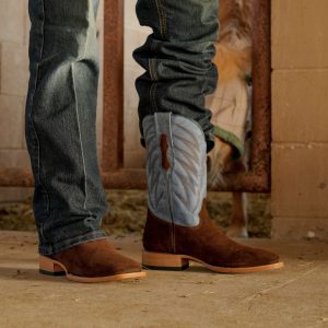 Brown Roughout – Square Toe