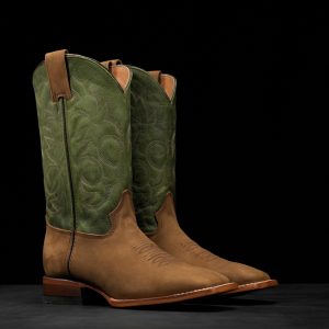 Natural Brown Cowhide – Square Toe