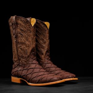 Matte Brown Pirarucu – Square Toe