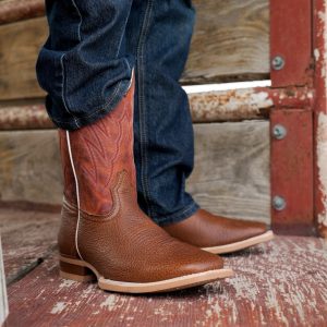 Cognac Bullhide - Heritage Square Toe