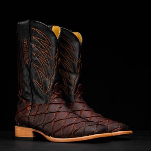 Matte Cognac Pirarucu – Square Toe