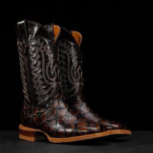 Brown Fish Scale – Square Toe