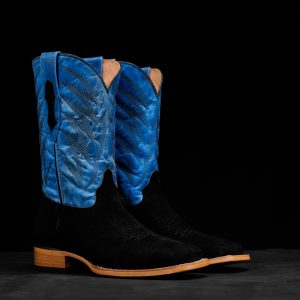 Black Roughout – Square Toe