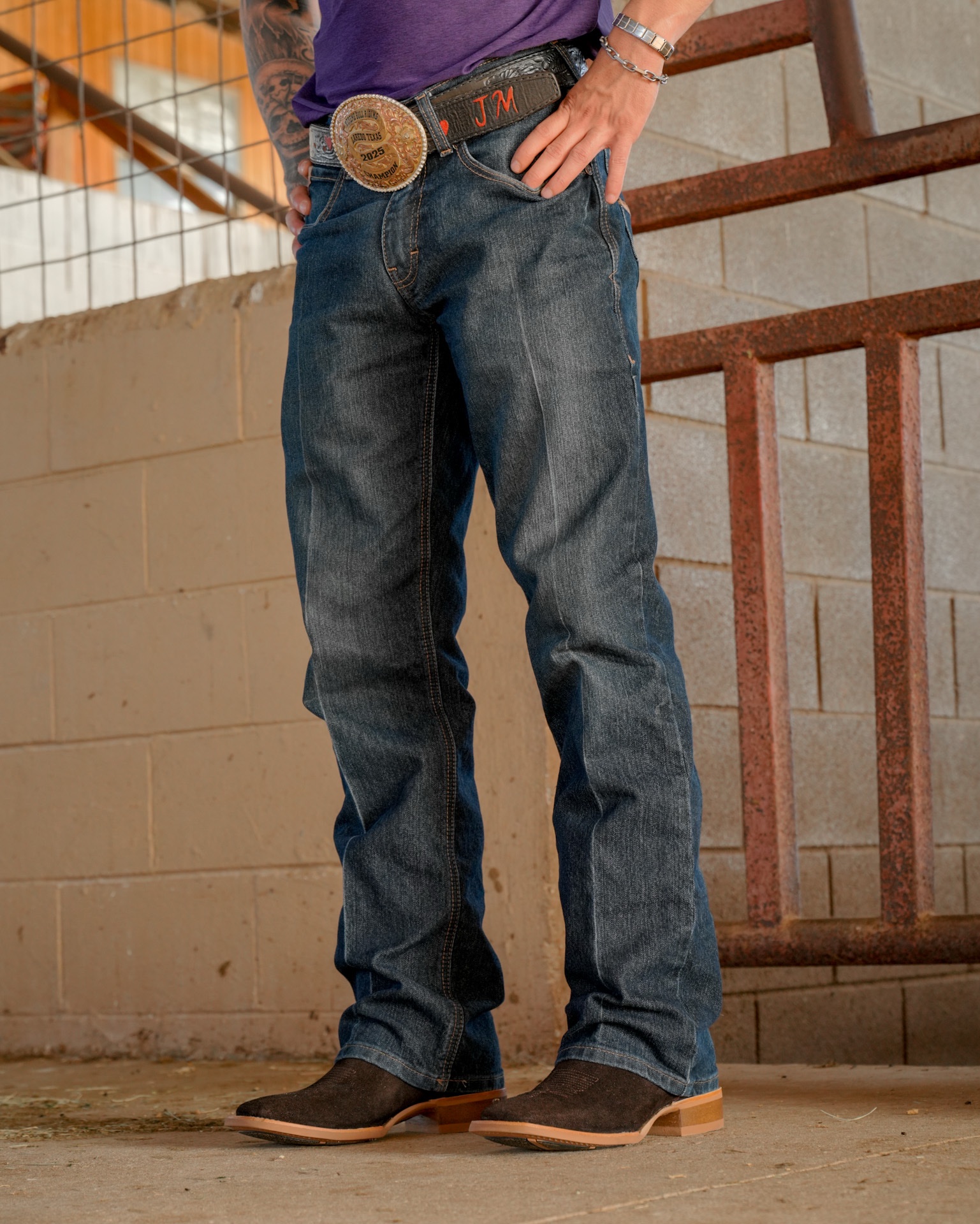 Chocolate Brown Roughout – Arena Square Toe - Image 4