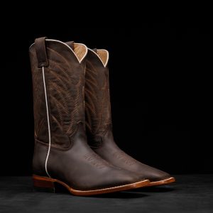 Chocolate Brown Cowhide – Square Toe