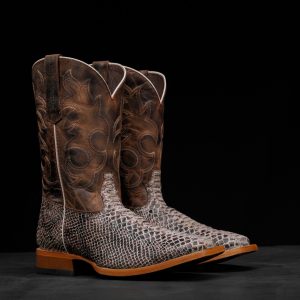 Brown Natural Python – Heritage Square Toe