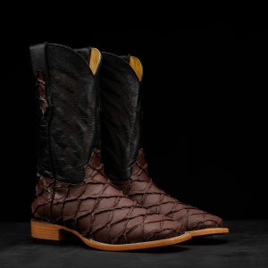 Matte Brown Pirarucu – Square Toe