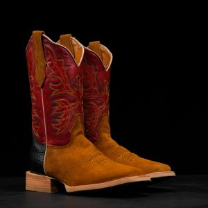 Honey Tabacco Roughout – Ranch Square Toe