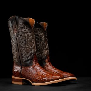 Cognac Ostrich – Square Toe