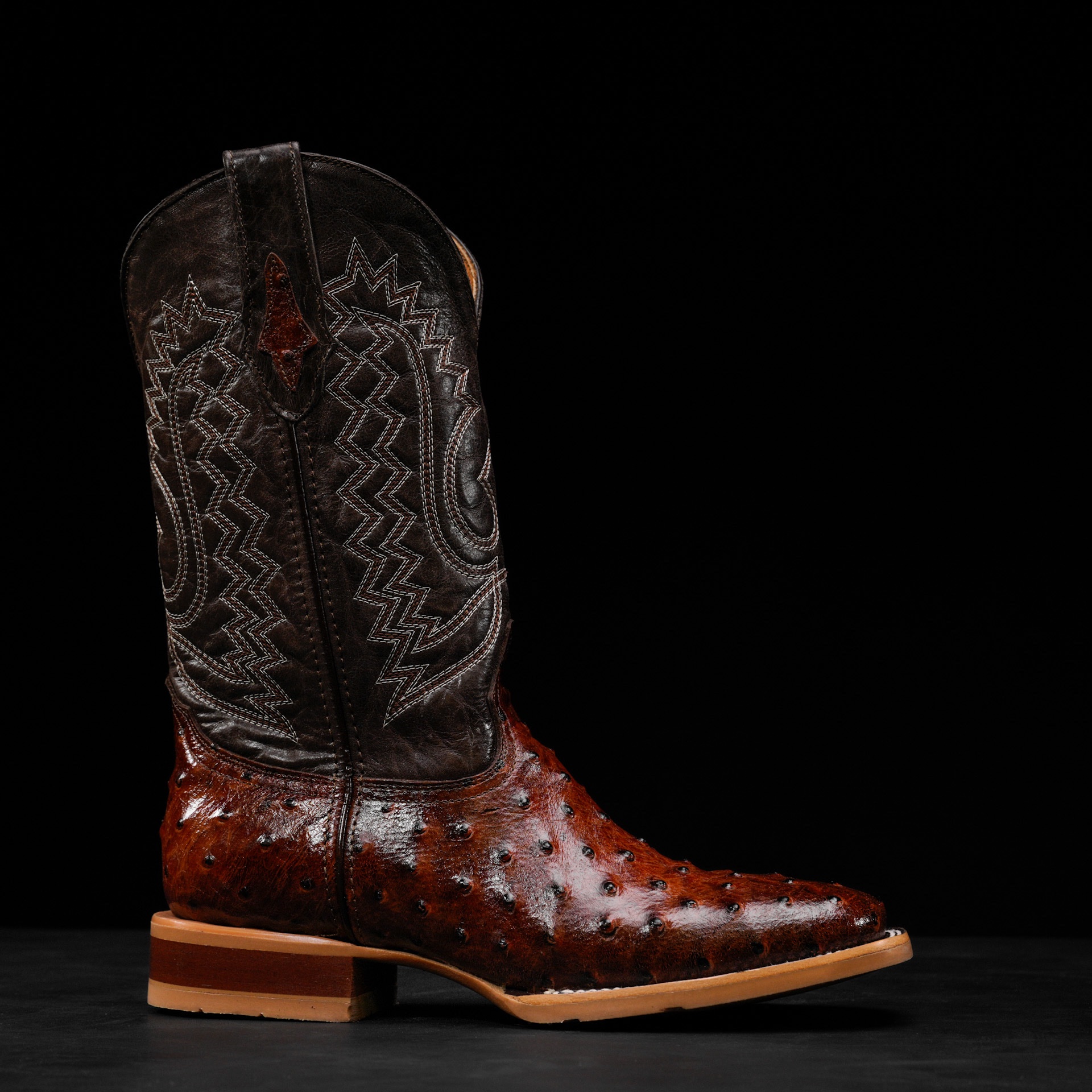 Brandy Ostrich - Square Toe - Image 2