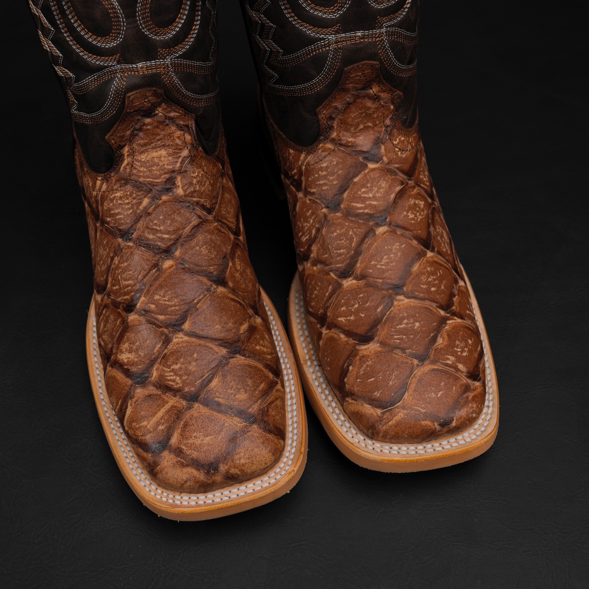 Matte Orix Fish Scale – Square Toe - Alfa Western WearAlfa Western