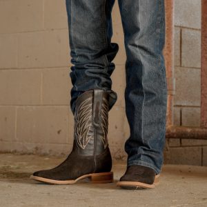 Chocolate Brown Roughout – Arena Square Toe