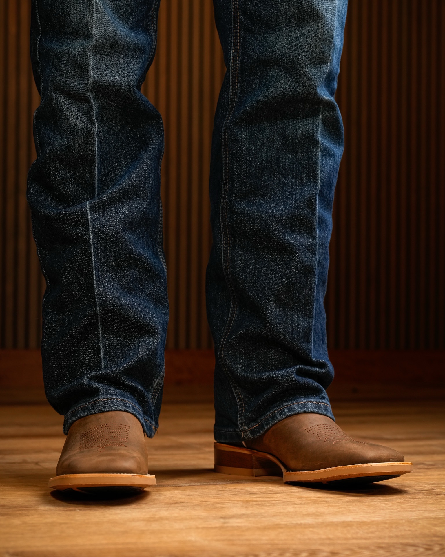 Brown Cowhide – Arena Square Toe - Image 10