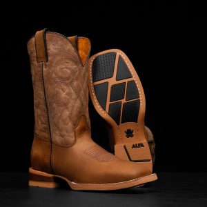 Natural Brown Cowhide – Square Toe