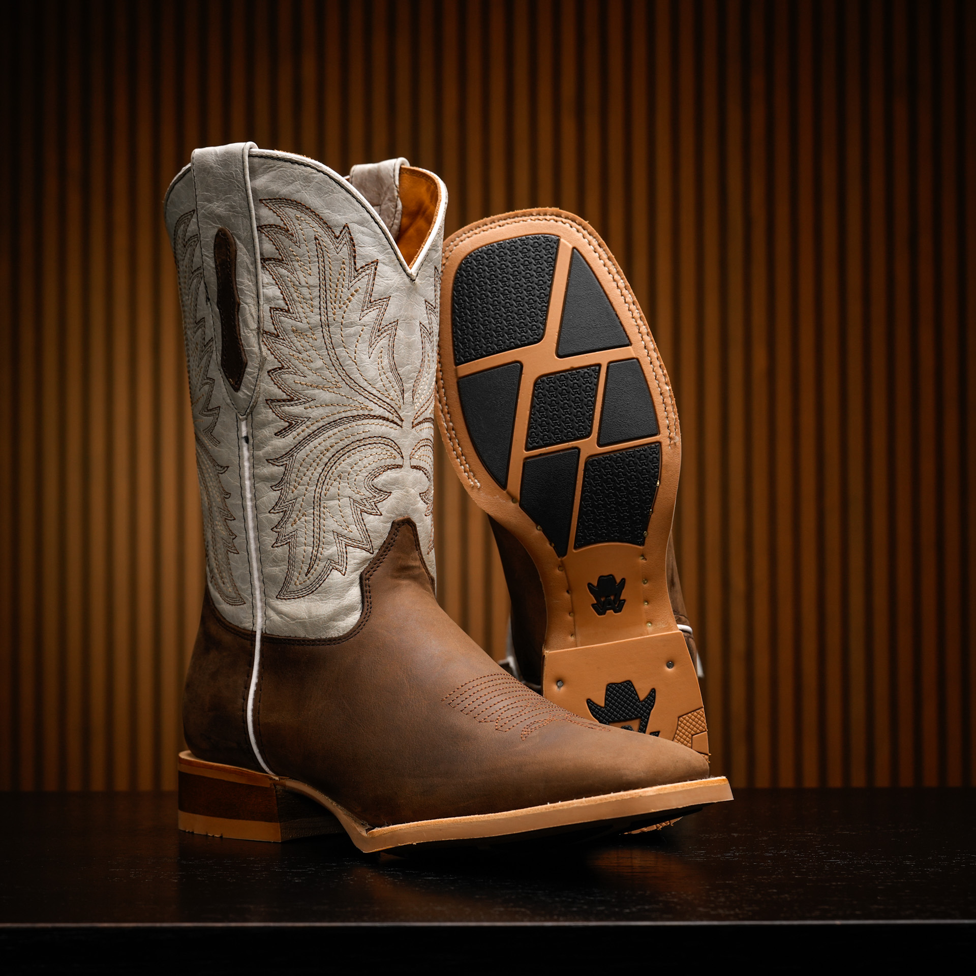 Brown Cowhide – Arena Square Toe - Image 2