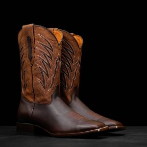 Brown Cowhide – Arena Square Toe