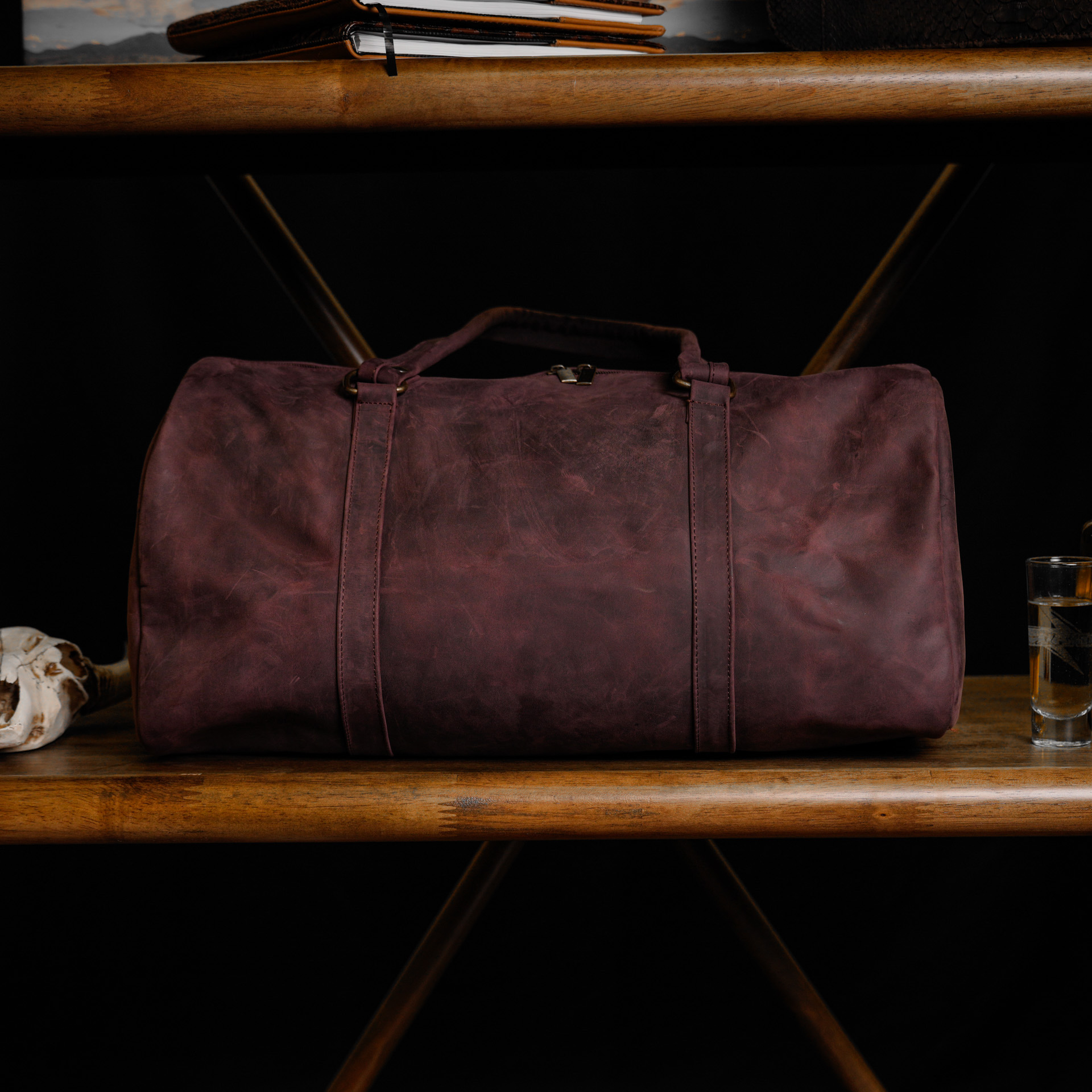 Brown Leather Duffel Bag - Image 2