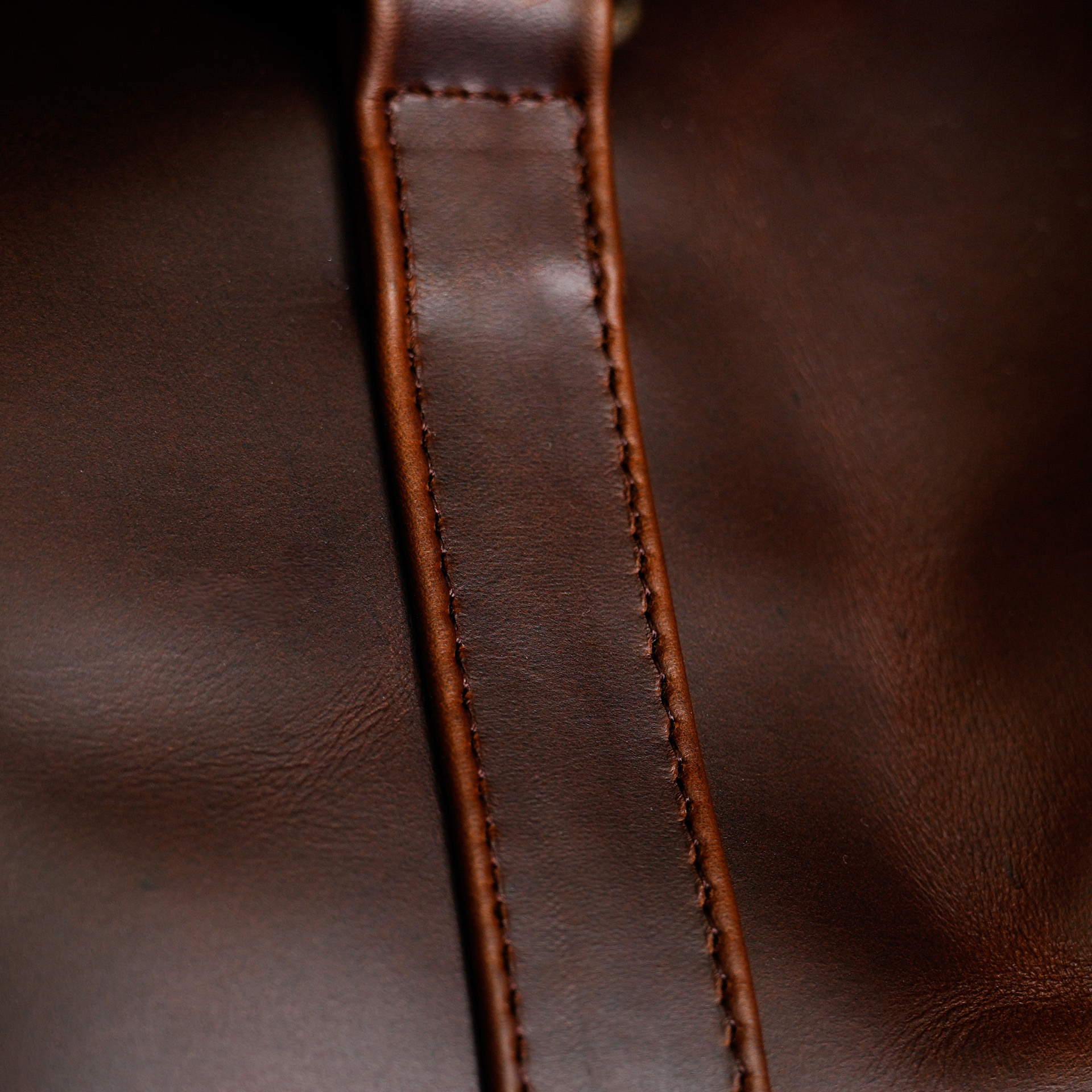 Walnut Brown Leather Duffel Bag - Image 4