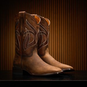 Natural Brown Cowhide – Arena Square Toe