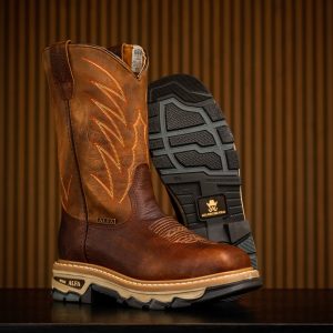 Honey Cowhide Steel Toe - Square Toe