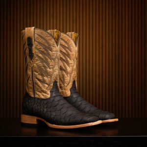 Matte Dark Chocolate Giant Python – Square Toe