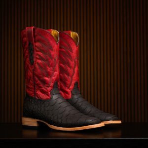 Matte Dark Chocolate Giant Python – Square Toe
