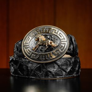 Genuine Black Pirarucu Belt