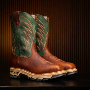 Honey Cowhide Steel Toe - Square Toe