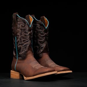 Brown Cowhide – Ranch Square Toe