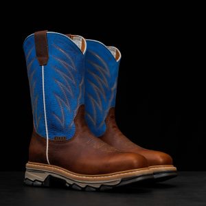 Honey Cowhide Steel Toe - Square Toe