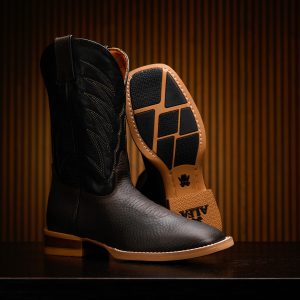 Chocolate Brown Bullhide - Square Toe