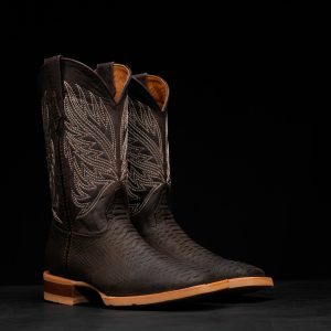 Matte Brown Python – Square Toe