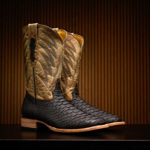 Matte Dark Chocolate Python – Square Toe