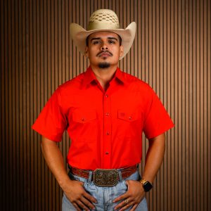 The Stockman Rodeo Red Short Sleeve Pearl Snap Button Up Shirt