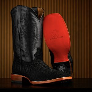 Matte Black Python – Square Toe