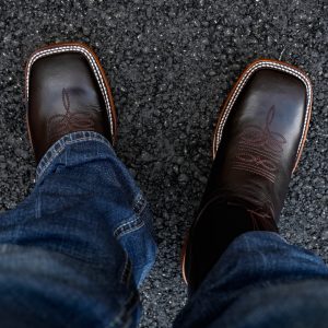 Chocolate Cowhide – Square Toe