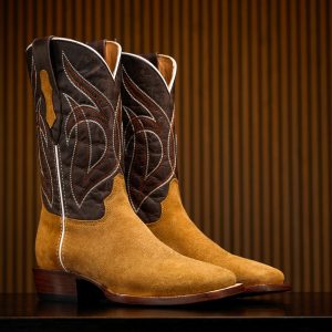 ALFA PRO Tan Roughout – Square Toe