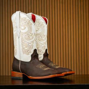 Chocolate Brown Cowhide – Square Toe