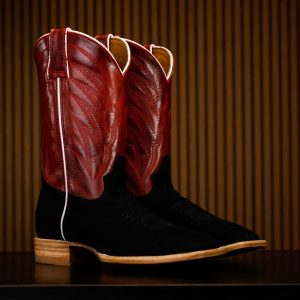 Black Roughout – Square Toe
