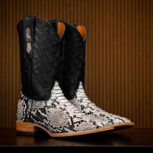 AUTHENTIC Natural Python – Arena Square Toe