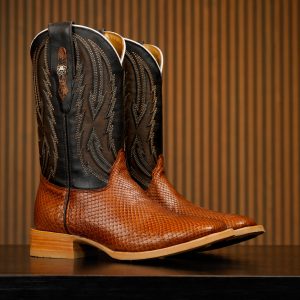 AUTHENTIC Brandy Python Belly – Arena Square Toe