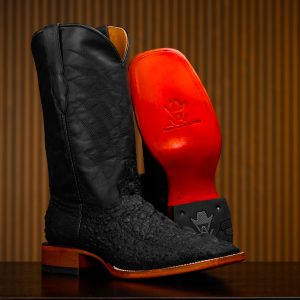 Matte Black Snapping Turtle – Square Toe