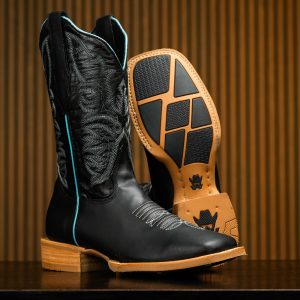 Black Cowhide – Ranch Square Toe