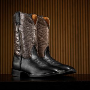 Black Bullhide- Square Toe