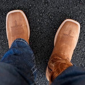 Sanded Tan Shark – Arena Square Toe