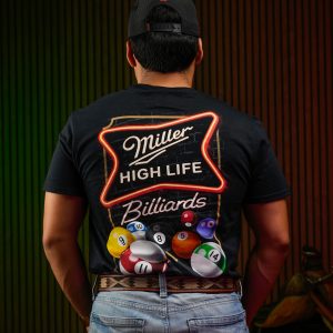 Miller High Life Graphic Short Sleeve T-Shirt -Black
