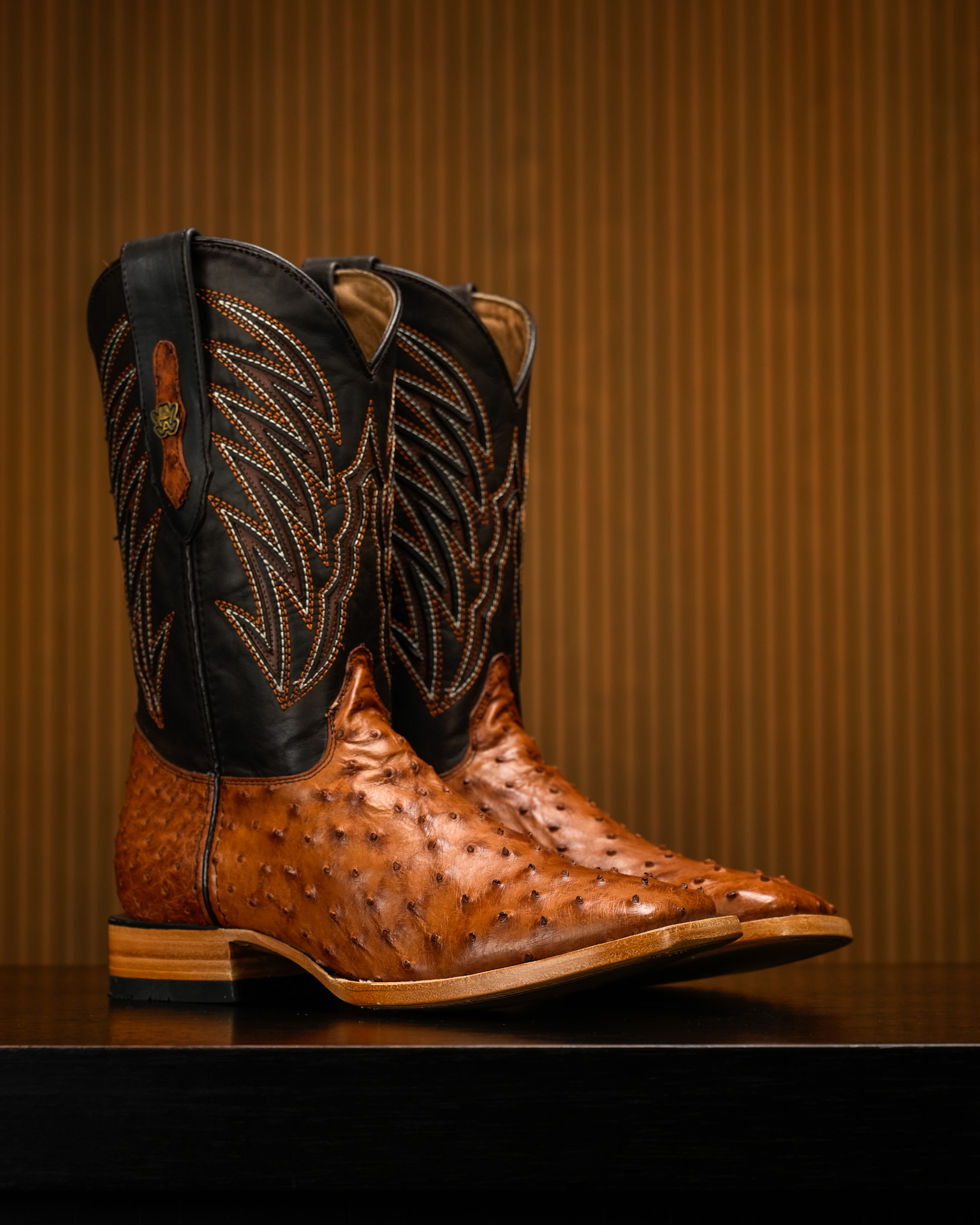 AUTHENTIC Cognac Ostrich – Arena Square Toe - Image 5